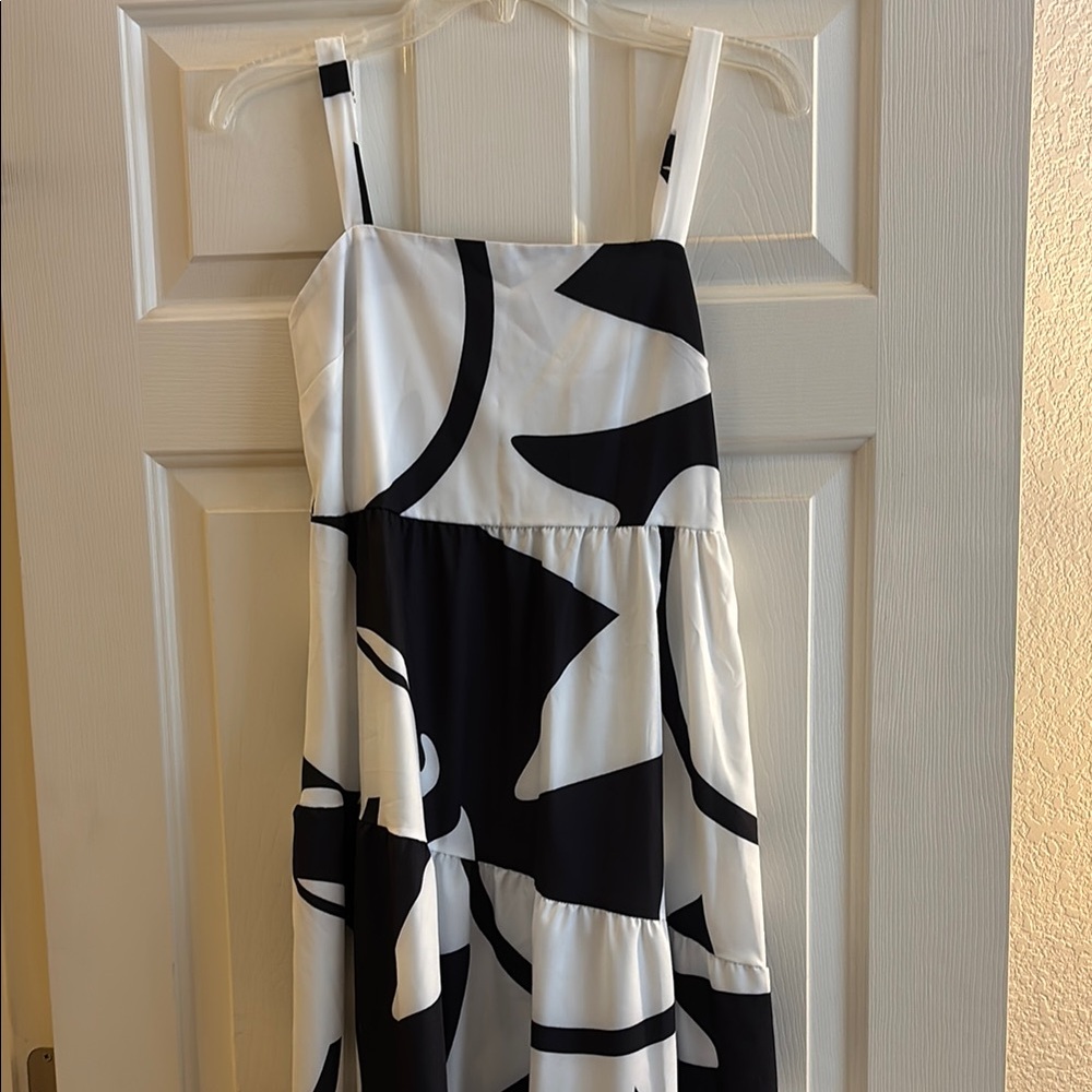 SHEIN Black & White Maxi Dress